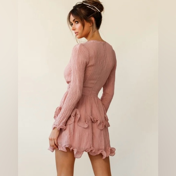 Tiered Ruffle Chiffon Dress - Picture 2 of 3